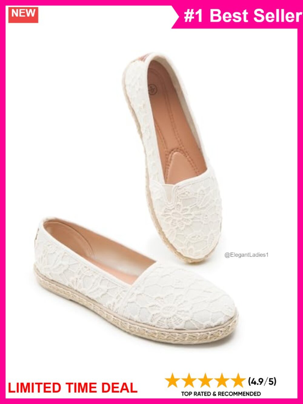 Women's Floral Embroidered Ballet Flats Memory Foam Slip-On Shoes